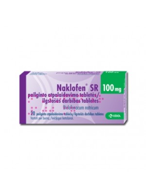 Naklofen SR 100 mg. 20 tablets